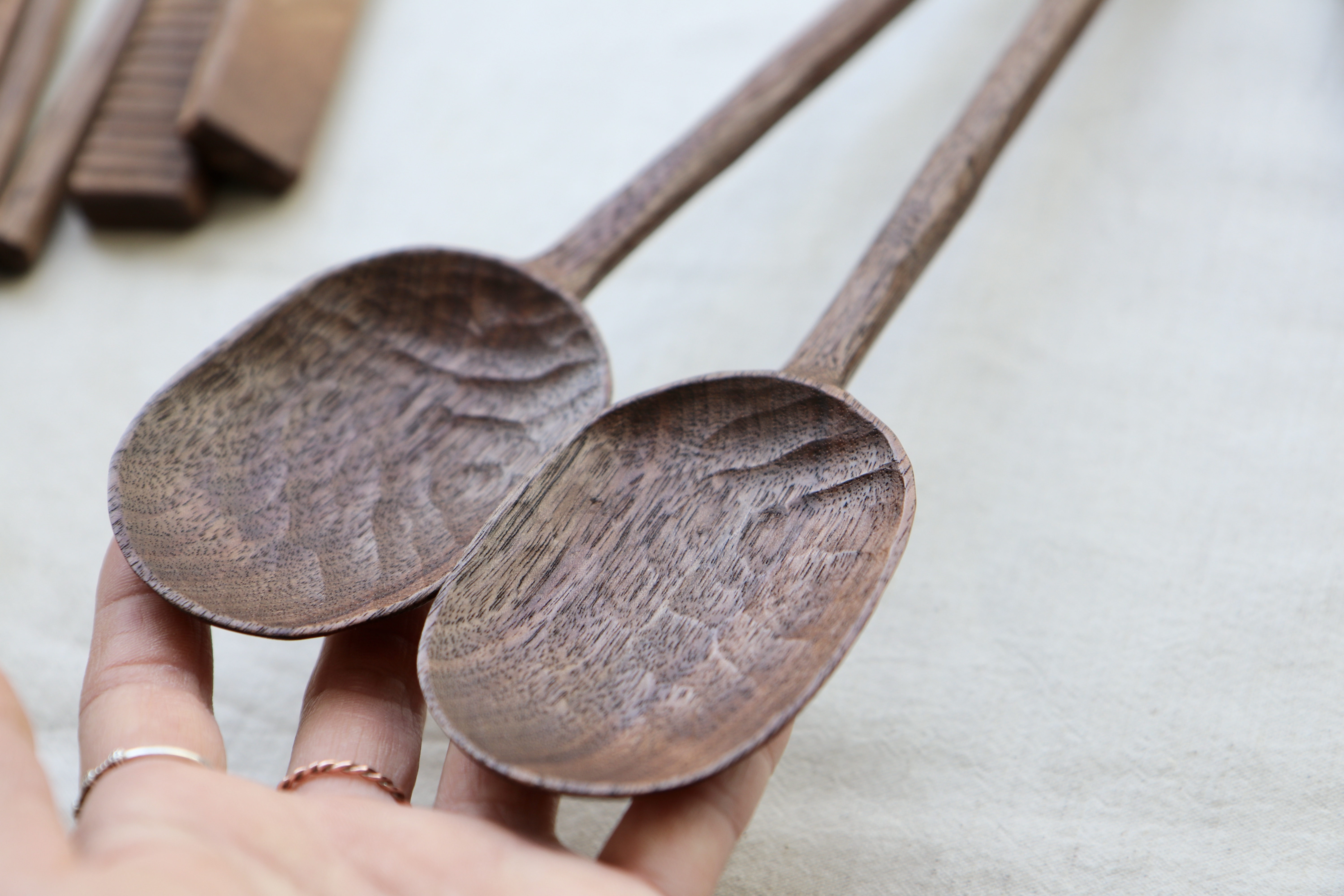 Walnut Oval Rice Paddle - Image 4
