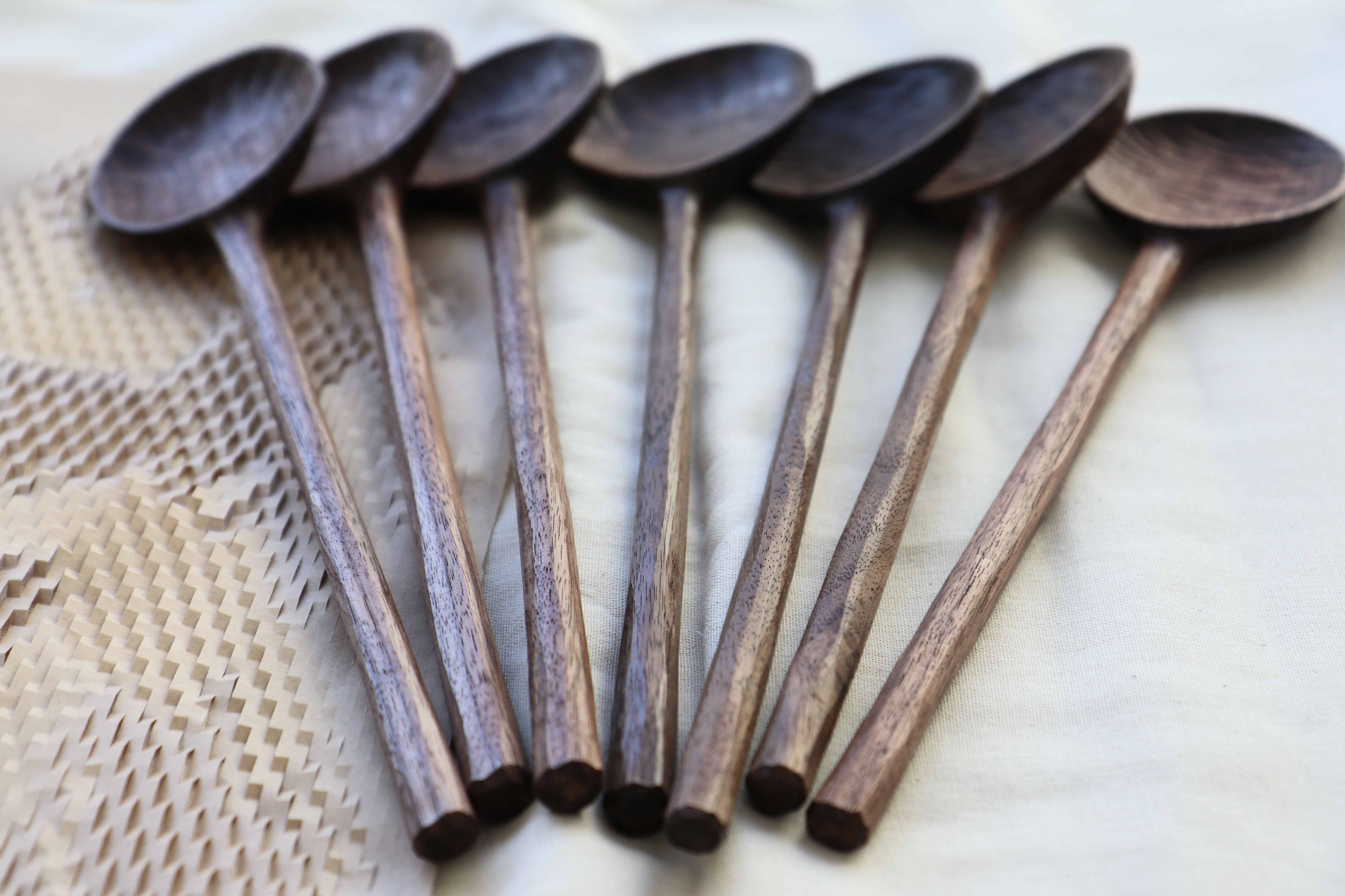 Walnut Round Rice Paddle - Image 2