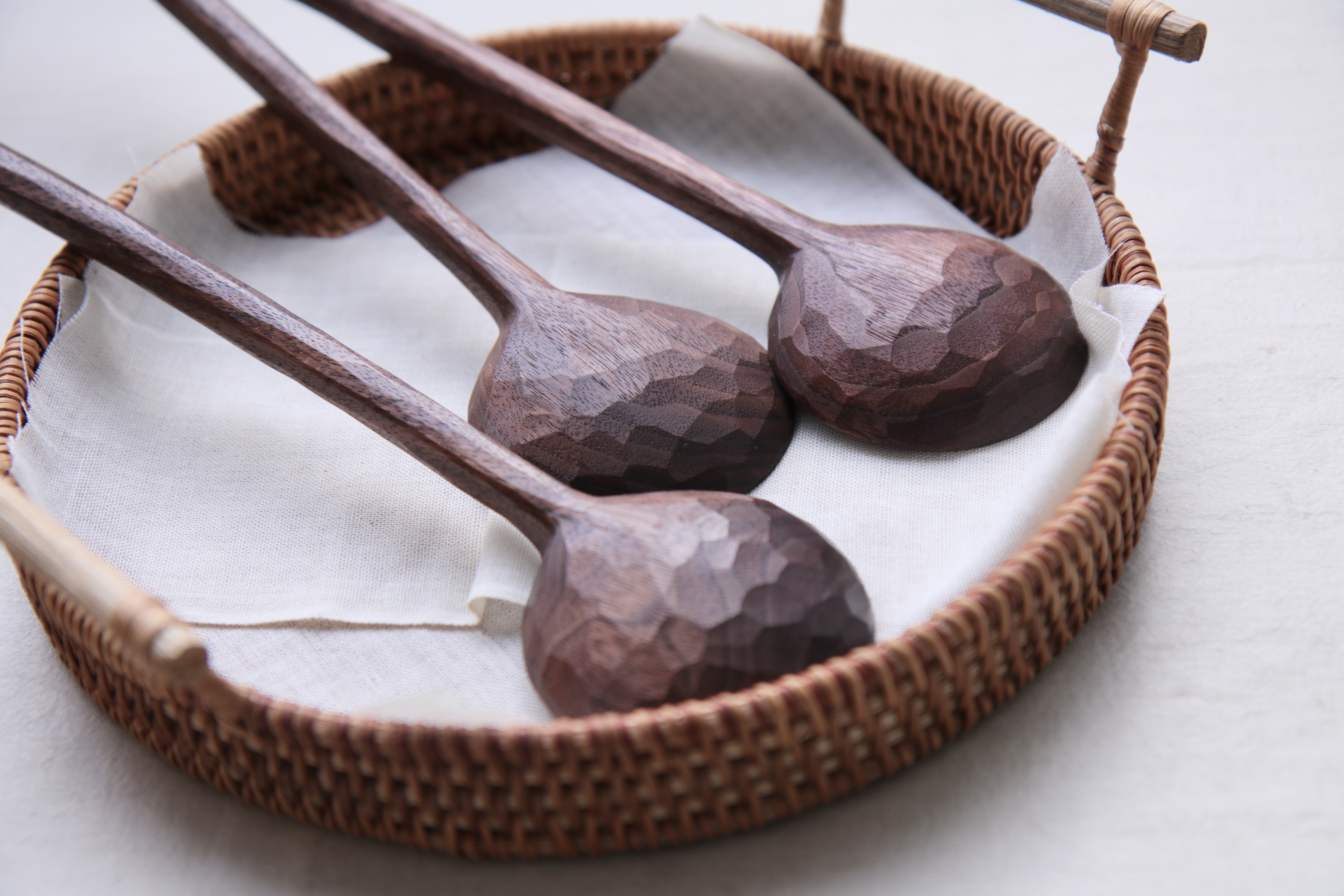 Walnut Round Rice Paddle - Image 4