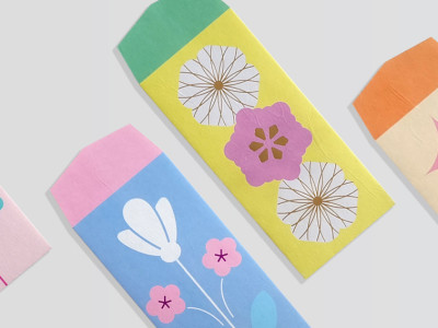 Kihonsangje Korean Traditional Patterns Cash Envelope  Set