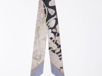 Dabok Premium Silk  Reversible Twilly