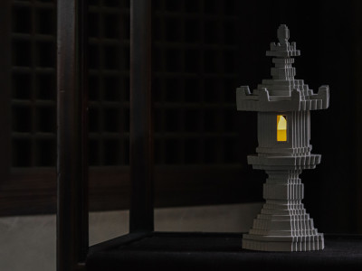 Stone Lantern  Candle Holder