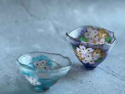 Ascending Vitreous Enamel Teacup