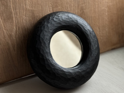 Black Carved Mirror