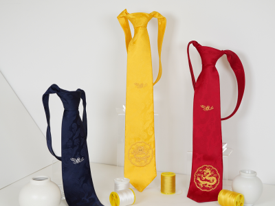 Procession of the Dragon : The Royal Dragon Robe Silk Tie(Dignity)