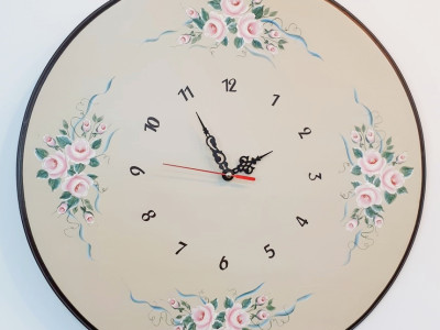 Folk Art Antique Clock