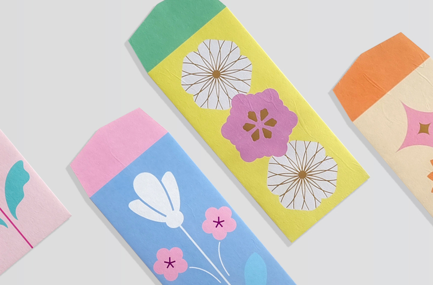 Kihonsangje Korean Traditional Patterns  Cash Envelope  Set