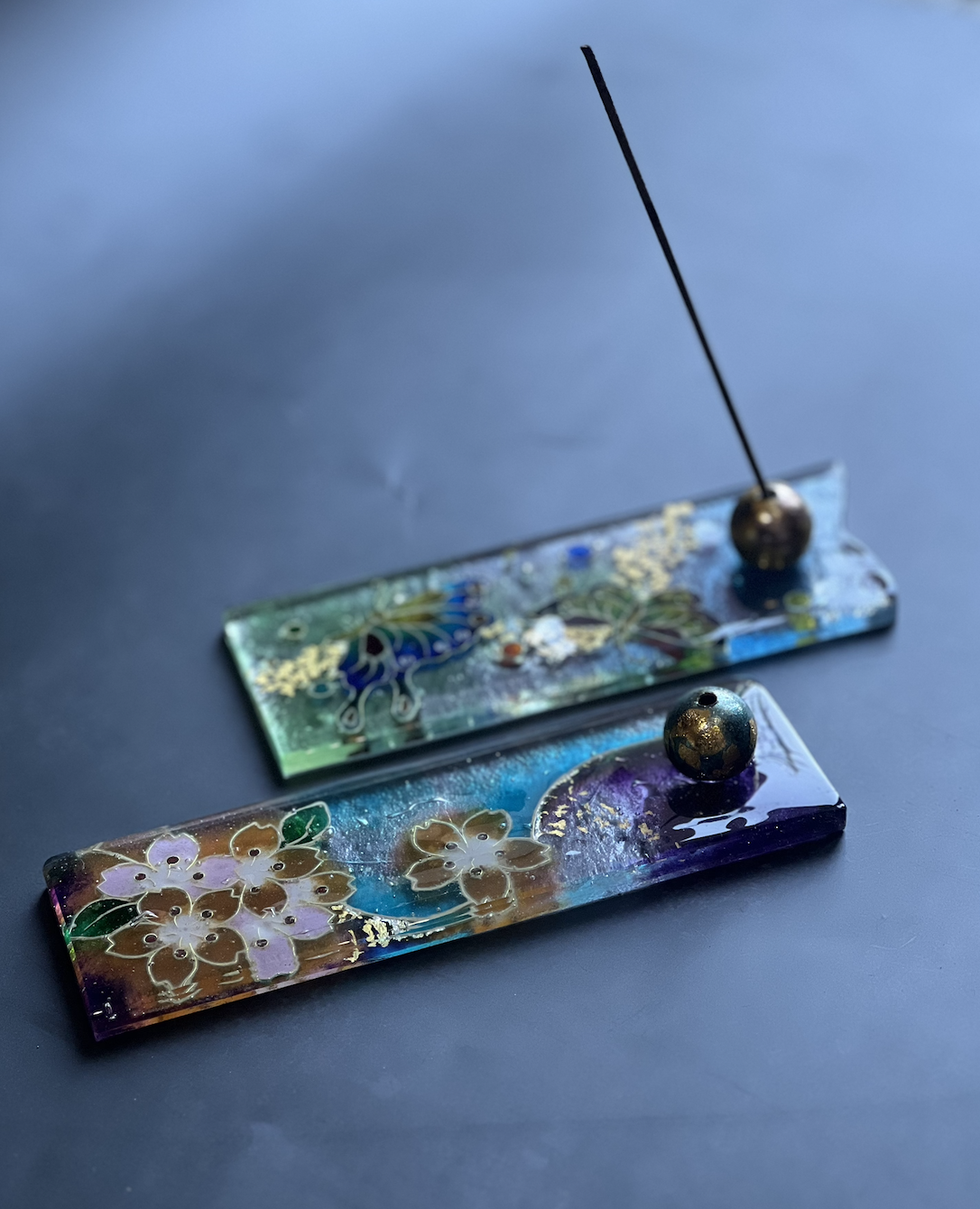 Ascending Vitreous Enamel Incense Holder - Image 2