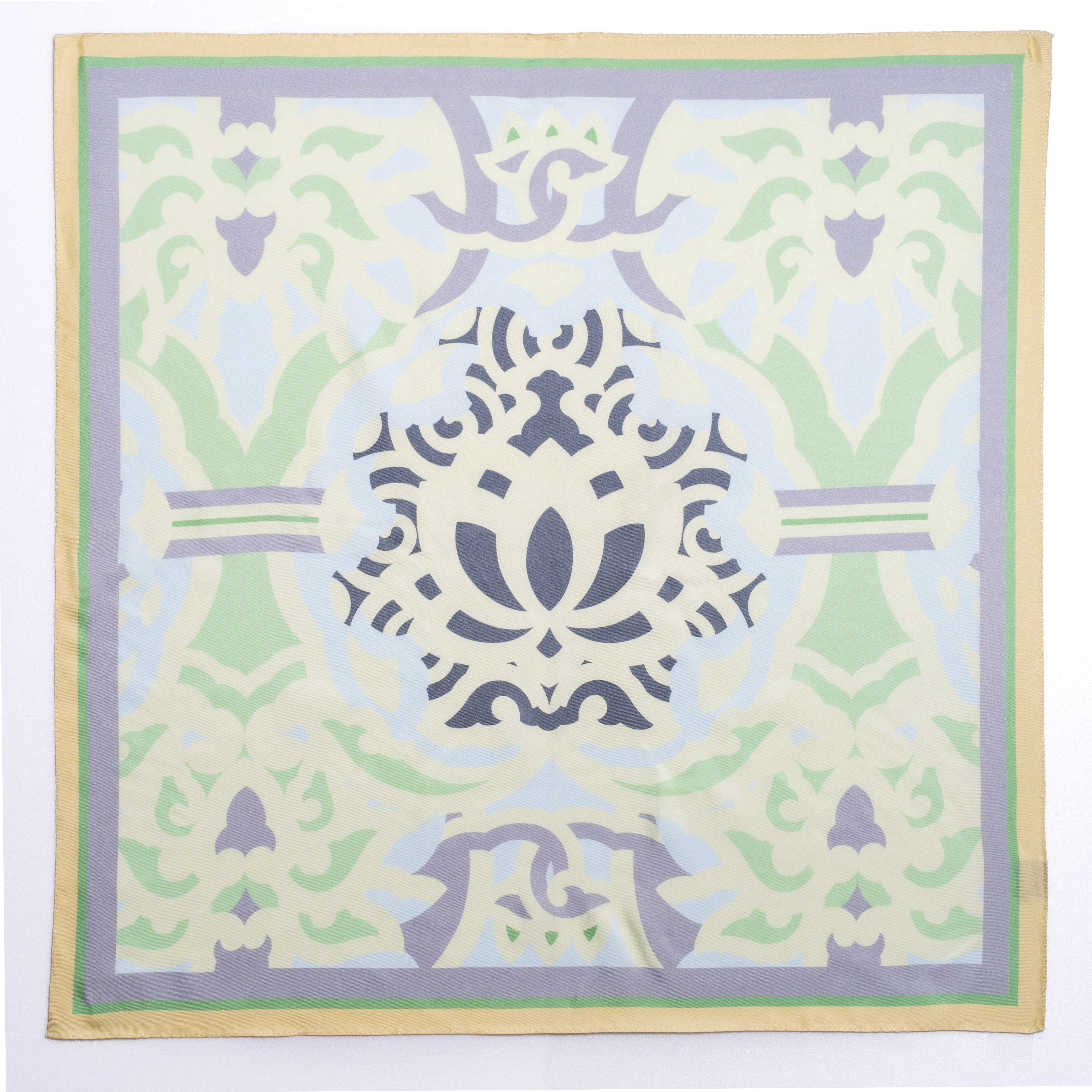 Dancheong Lotus Motif Scarf - Image 2