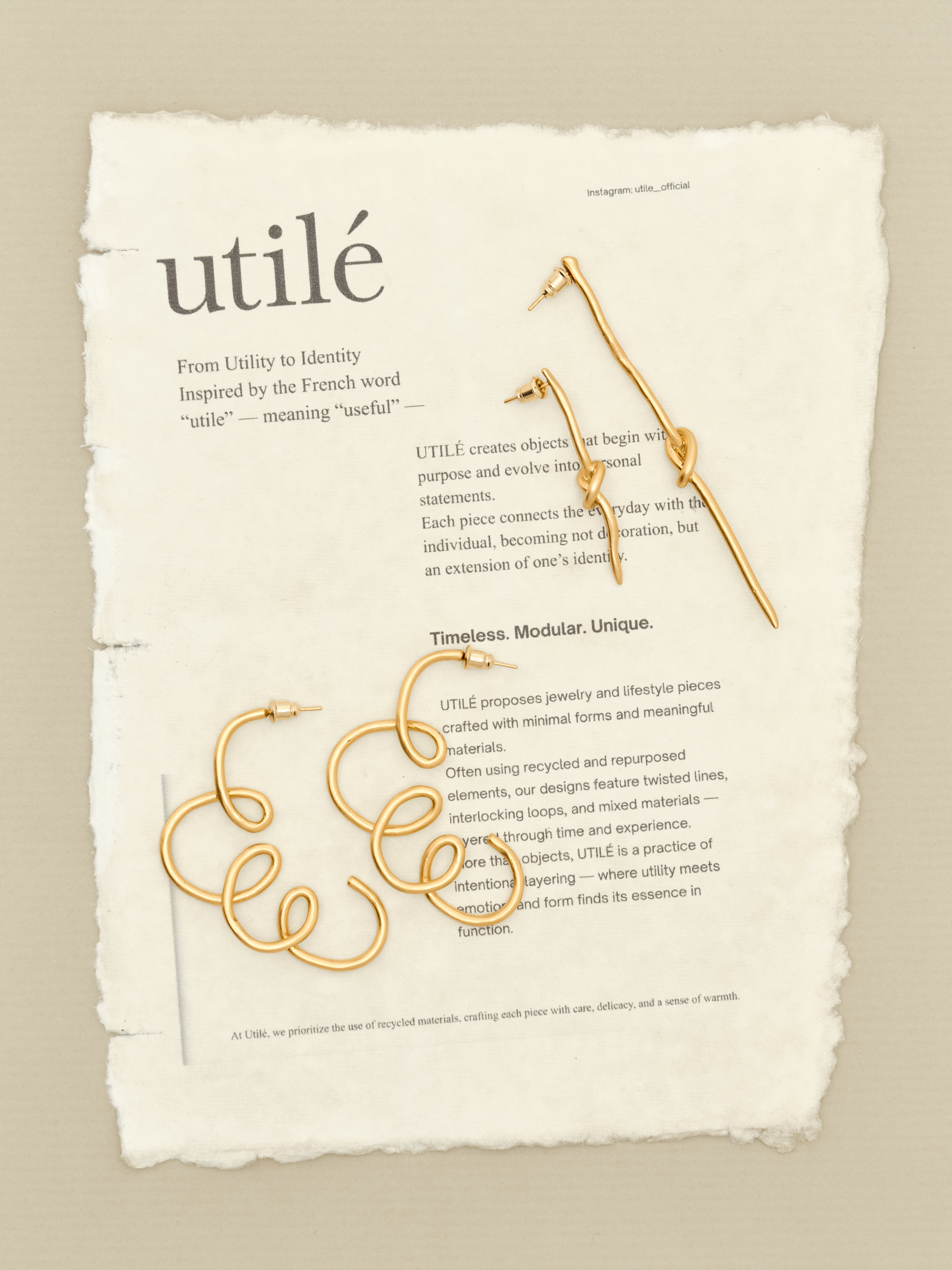 Craft Unbalance Hoop Ear Rings - Image 4