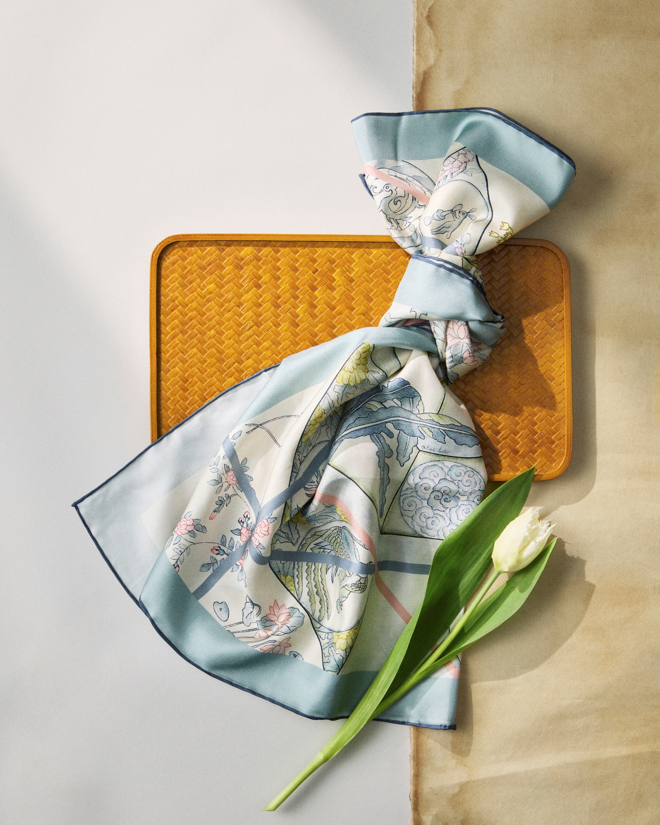 Happy Road  Premium Silk  Square Scarf - Image 2