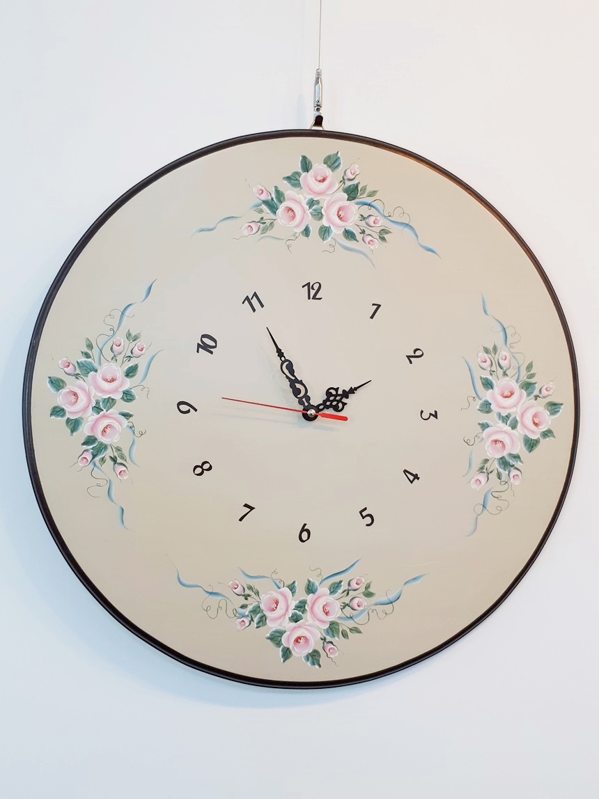 Folk Art Antique Clock
